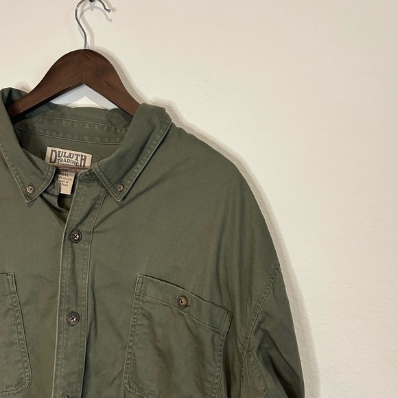 Duluth Trading Company Men’s Green Button-Down Shirt - Size 3XL - Picture 3 of 7
